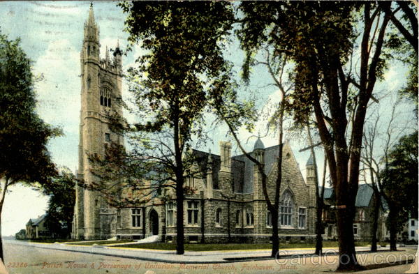 Parish House & Parsonage Of Unitarian Memorial Church Fairhaven Massachusetts