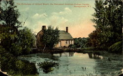 The Birthplace of Gilbert Stuart, the Renowned American Potrait Painter Postcard