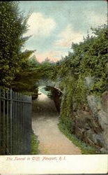 The Tunnel in Cliff Newport, RI Postcard Postcard