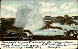 Spouting Rock, West of Bailey's Beach Newport, RI Postcard Postcard