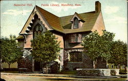 Memorial Hall, Public library Postcard