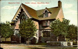 Memorial Hall, Public library Postcard