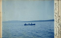 Canoeing on Lake Scenic, MA Postcard Postcard