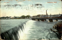 The Dam Lawrence, MA Postcard Postcard