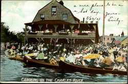Canoeing on the Charles River Postcard