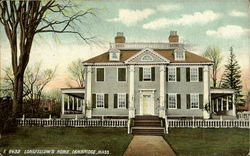 Longfellow's Home Cambridge, MA Postcard Postcard