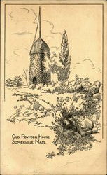 Old Powder House Somerville, MA Postcard Postcard