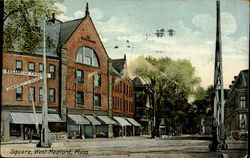 Square West Medford, MA Postcard Postcard