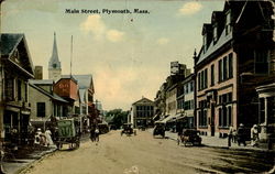 Main Street Plymouth, MA Postcard Postcard