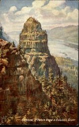 St Peter'S Dome & Columbia River Cascade Locks, OR Postcard Postcard