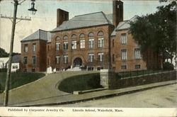 Lincoin School Wakefield, MA Postcard Postcard