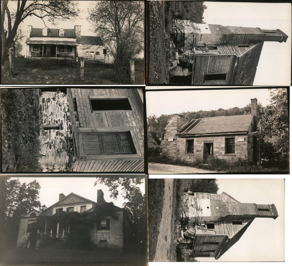 Lot of 6 Photographs + Negatives: Historic Colonial Houses, Architecture 1922-1934