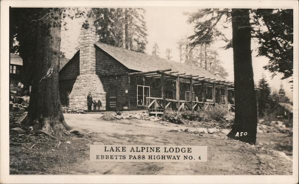 Lake Alpine Lodge on Ebbetts Pass Highway No. 4 Bear Valley California
