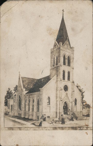 New Catholic Church Albion Nebraska Olsen Photograph Co.