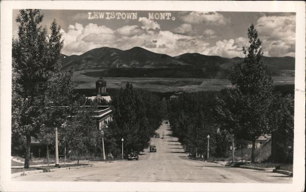 View of the Mountains from the Street Lewistown Montana