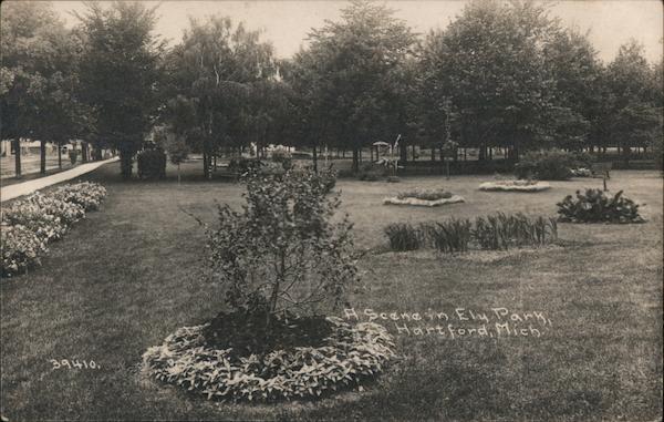 A Scene in Ely Park Hartford Michigan C. R. Childs Photogra´h