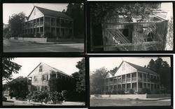 Lot of 4 Photographs + Negatives: Historic Houses, Architecture, 1942 Original Photograph