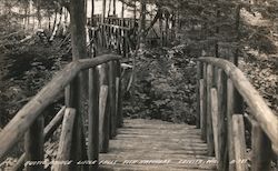 Rustic Bridge, Little Falls, Fish Hatchery Crivitz, WI Postcard Postcard Postcard