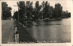 Scene on Ackley Lake Paw Paw, MI Postcard Postcard Postcard