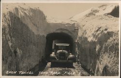 Snow Tunnel Yoho Road Postcard