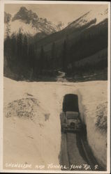 Snowslide and Tunnel in Yoho National Park Postcard