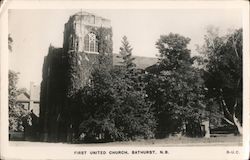 First United Church Bathurst, NB Canada New Brunswick Postcard Postcard Postcard