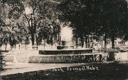 City Park Water Fountain Fremont, NE Postcard Postcard Postcard