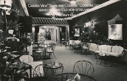 Garden View of the Town and Country Cocktail Lounge at The Palmer House Postcard