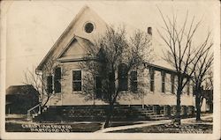 Christian Church Hartford, KS Postcard Postcard Postcard