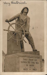 They That Go Down to the Sea in Ships Statue Postcard