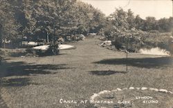 Canal at Portage Lake Pinckney, MI Lyndon Studio Postcard Postcard Postcard