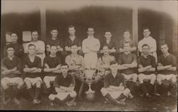 Champion Football / Rugby Team with Trophy Postcard
