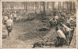Trench Work - Fort Sheridan 1917 Postcard
