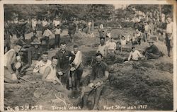 Trench Work at Fort Sheridan Postcard