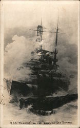 U.S.S. "Memphis" on the Rocks at San Domingo Dominican Republic Battleships Postcard Postcard Postcard