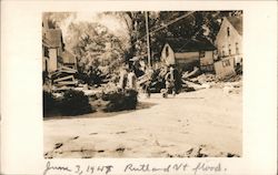 Scene of the 1947 Flood in Rutland Vermont Postcard Postcard Postcard