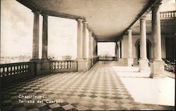 Terraza de Castillo - Chapultepec Castle Terrace Postcard