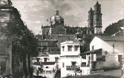 View of Church of Santa Prisca and other buildings in Taxco Mexico Postcard