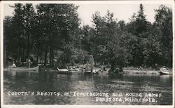 Coborn's Resorts, On Icecracking and Round Lakes Ponsford, MN Postcard Postcard Postcard