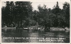 Coborn's Resorts on Icecracking and Round Lakes Postcard