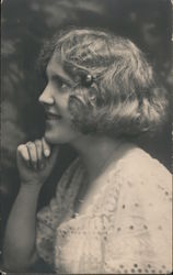 Young Woman With a Bob 1919 Women Postcard Postcard Postcard