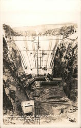 Powerhouse and Downstream Face of Boulder Dam Postcard