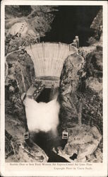 Boulder (Hoover) Dam as Seen from Plane Postcard