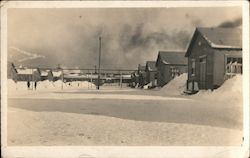 Military Barracks in Winter Mansfield, OH Postcard Postcard Postcard