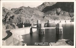 Boulder (Hoover) Dam from Above the Arizona Spillway Postcard