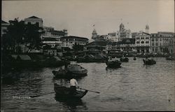 Singapore Harbor with boats Southeast Asia Postcard Postcard Postcard