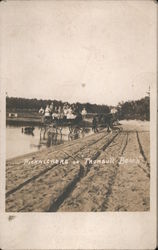 Picknickers on Trumbull Beach Postcard