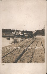 Picknickers on Trumbull Beach Connecticut Postcard Postcard Postcard