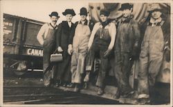 Railroad Workers Postcard