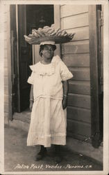 Native Fruit Vendor - Panama Canal Zone Postcard